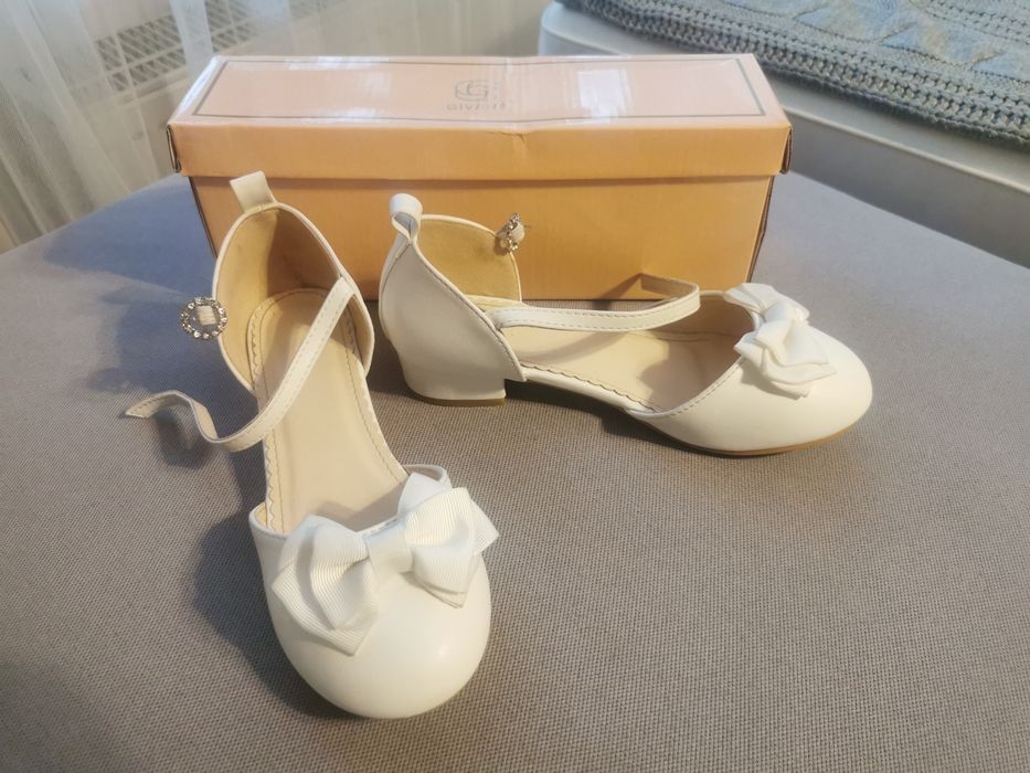 Buty buciki komunia białe 34 rozmiar