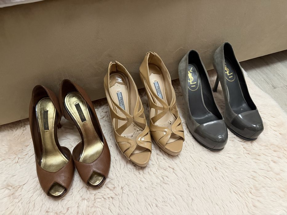 Туфли женские оригинал Louis Vuitton 37   , Prada 37,5 , Yves Saint Laurent 37
