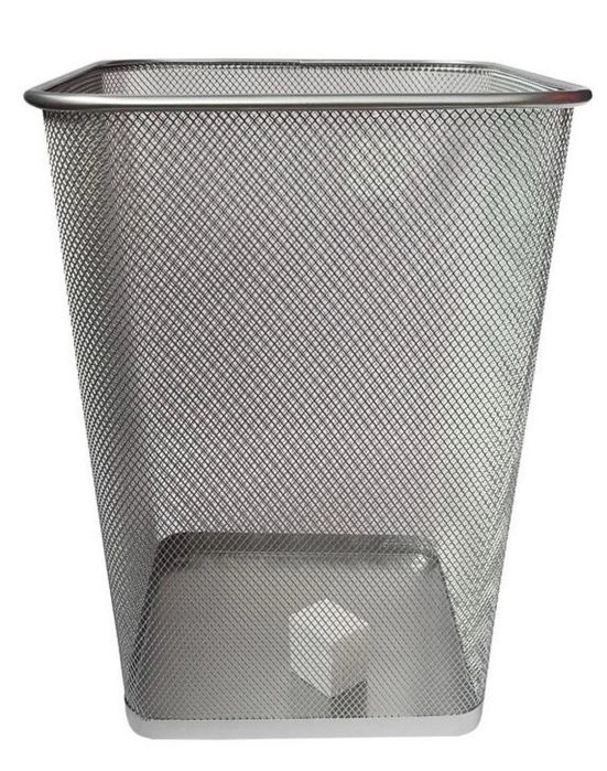 Kosz kwadratowy duży srebrny NET folia,344x332 mm