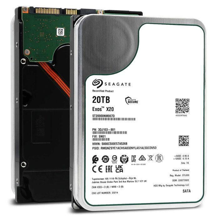 Seagate HDD EXOS X20 20Tb 7200RPM SATA 6gb/s