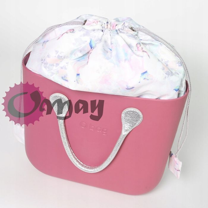 organizer worek do OBAG STANDARD pastel ptaszki 2 kieszenie komin OMAY