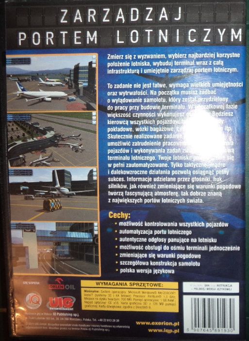 Aiport Simulator Zarządzaj lotniskiem PC CD BOX, 2011 PL