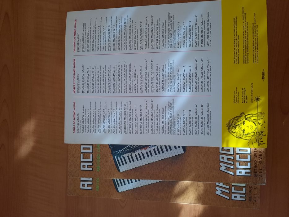3 livros Acordeão Magico