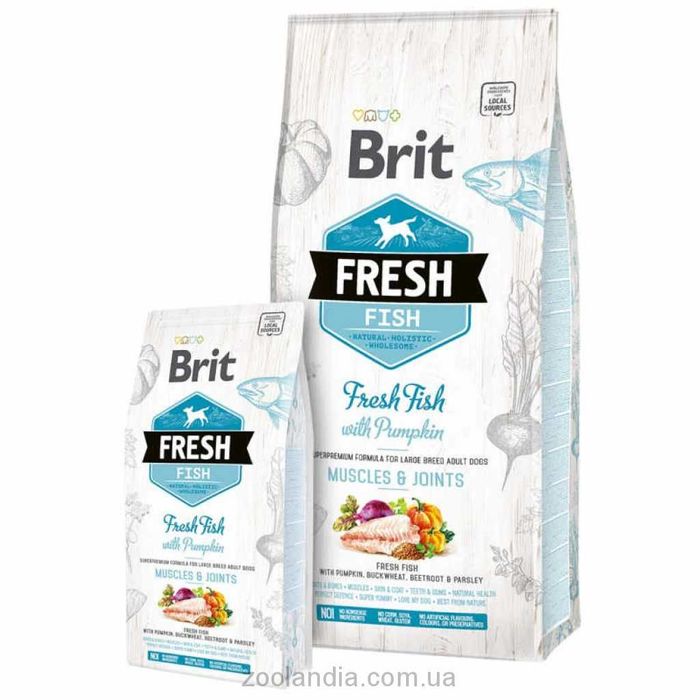 Brit Fresh Adult Large Breed Fish with Pumpkin 12к