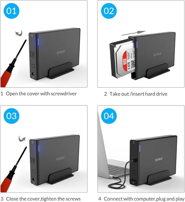 Obudowa dysku Orico zewnętrzny adapter USB 3.1 Gen 1 SATA 3.0 do 3,5
