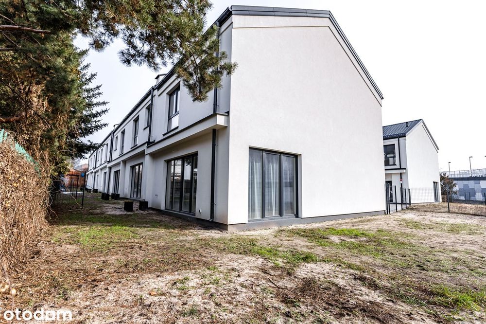 Nowy narożny dom z dużym ogrodem 7 minut SMK + 45m2 gratis poddasze