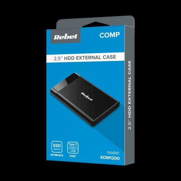 Obudowa dysku 2,5" SATA USB C 3.1 Rebel