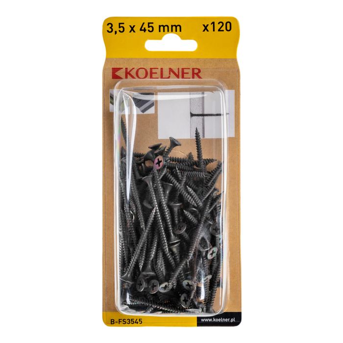 Wkręt do płyt g-k 35x45 mm do stali 120 szt.KOELNER