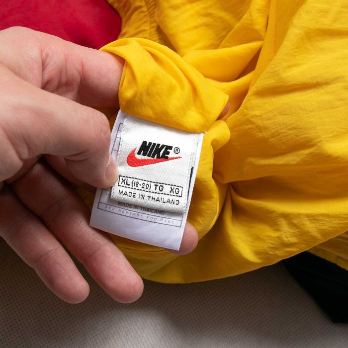 90's Nike boxy halfzip kurtka dresowa dwustronna M
