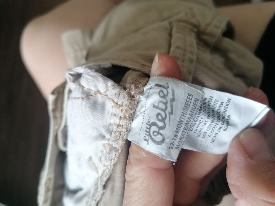 Szorty spodenki krótkie na lato beżowe jeans 86 Rebel