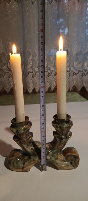 Piękny porcelanowy świecznik