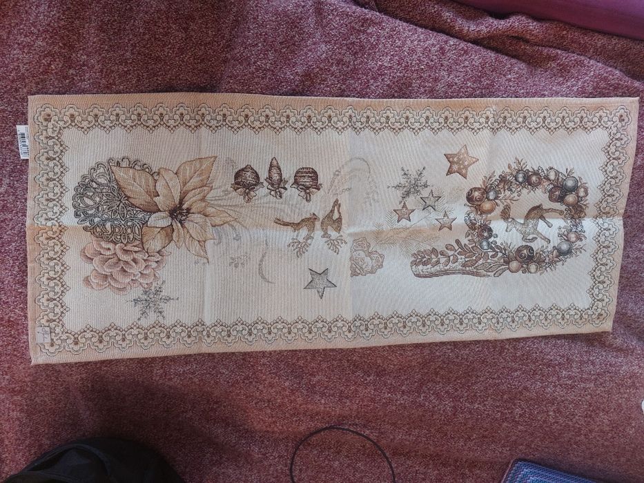 Доріжка Новорічна гобеленова  з перламутром
