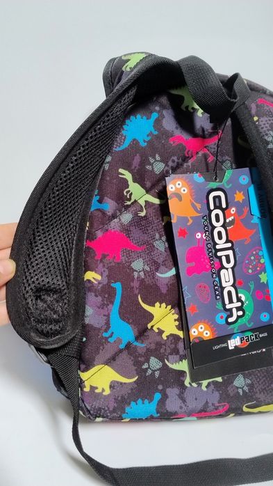 Coopack NOWY świecący plecak do przedszkola dinozaury Led USB 8 litr