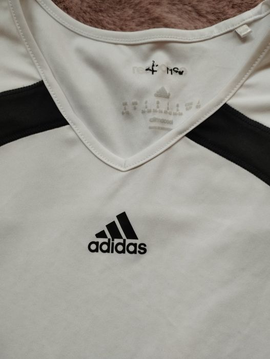 Biała bluzka sportowa, treningowa Adidas S