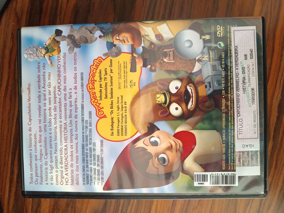 DVD capuchinho vermelho