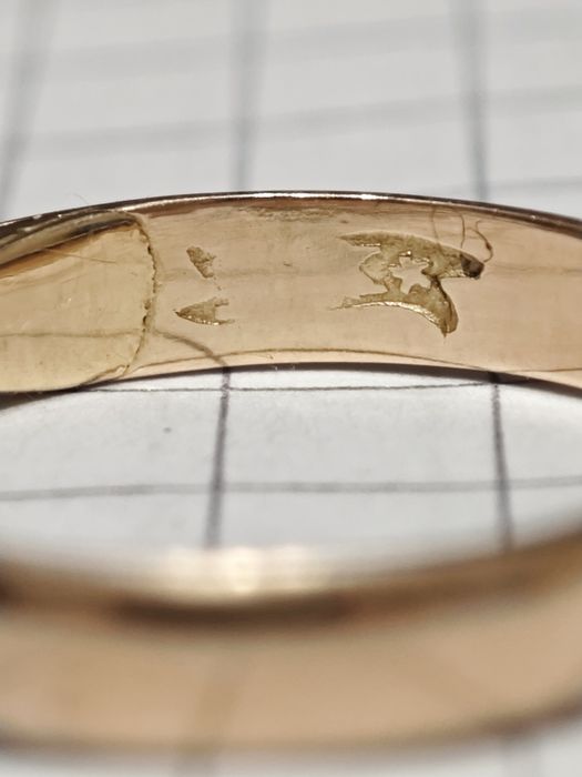 Антикварна каблучка, з діамантом, 585 проба.