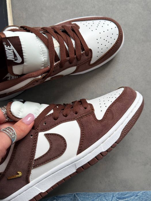Nike Dunk Low Sail Brown Red Sepia кросівки найк данк