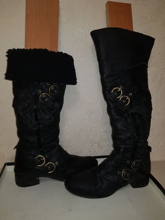 Сапоги ботфорты зима