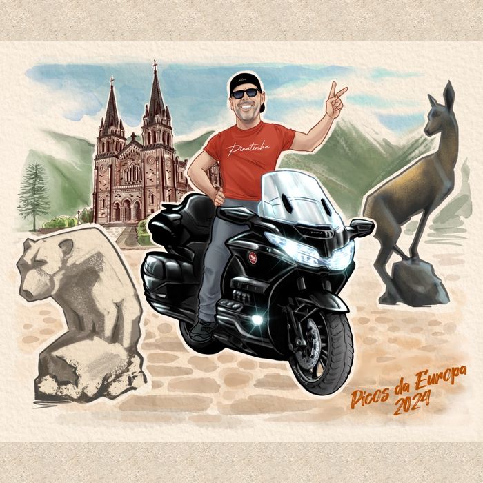 Caricatura Moto Arte Digital