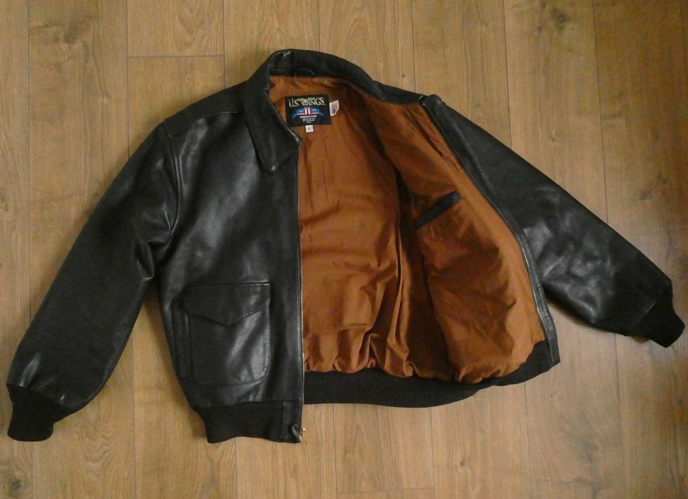Kurtka męska skórzana Us WINGS A2  pilotka LOTNICZA skóra  L/XL