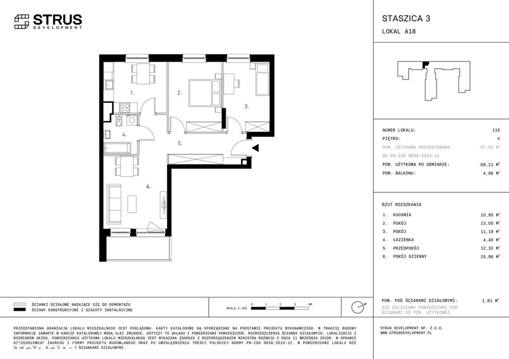 4-pokojowe mieszkanie 68 m² + balkon Bezpośrednio - Widok 2