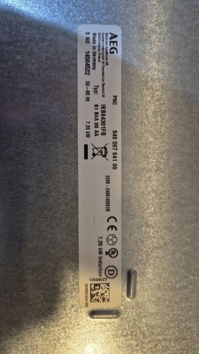Placa Indução Aeg  ikb64301fb