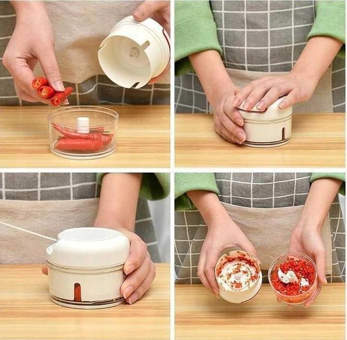 SIEKACZ Krajacz Kuchenny do WARZYW CEBULI CZOSNKU Sznurkowy Mini SUPER