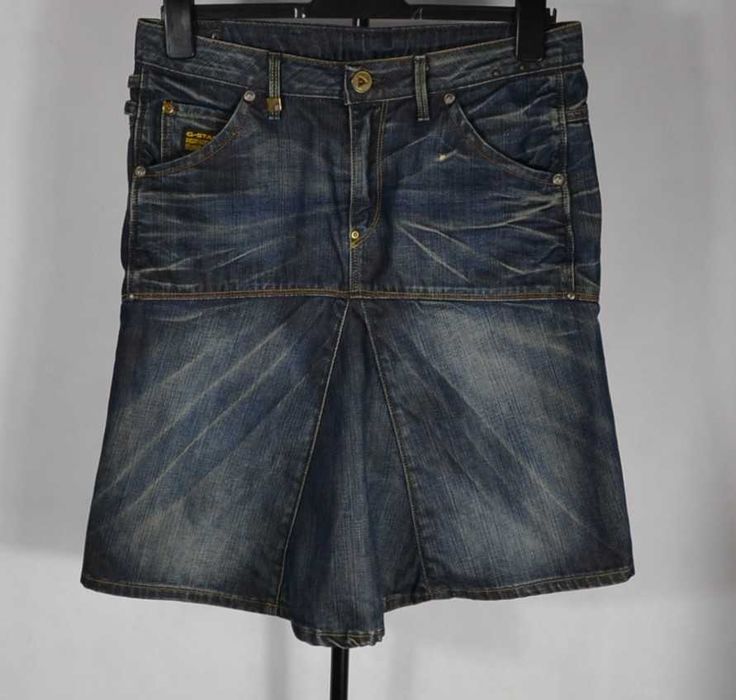 G-star Raw 3301 Jeans Spódnica Damska 29 Oryginalna Bawełna Spódniczka