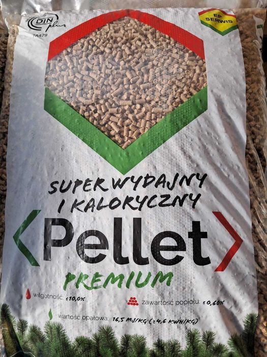 Pellet drzewny sosnowy A1 6mm worek 15kg - dostępny od ręki