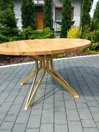 Stolik/Stół 80x80Loft Lity Dąb