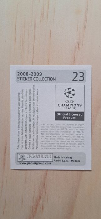 Cromo futebol de Cristiano Ronaldo(Champions 2008)da Panini
