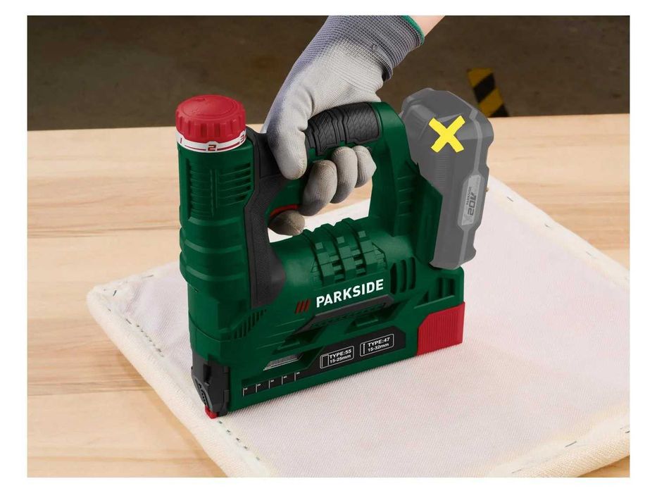 NOWY Zszywacz  akumulatorowy gwoździarka Parkside PAT 20V A1 model 2026r.