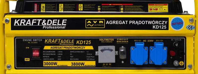 KRAFT&DELE Agregat Prądotwórczy 7km Generator Prądu 3800w 230v KD125