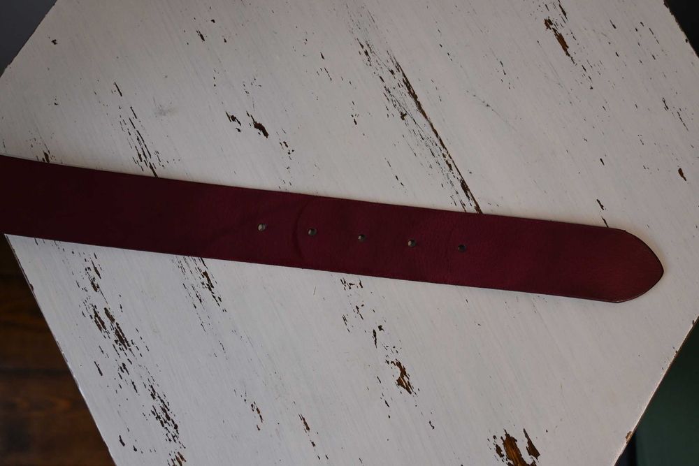 Levi's pasek fioletowy 80cm skóra naturalna