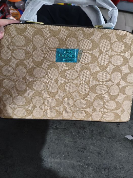 Mala Coach Bege e Castanho