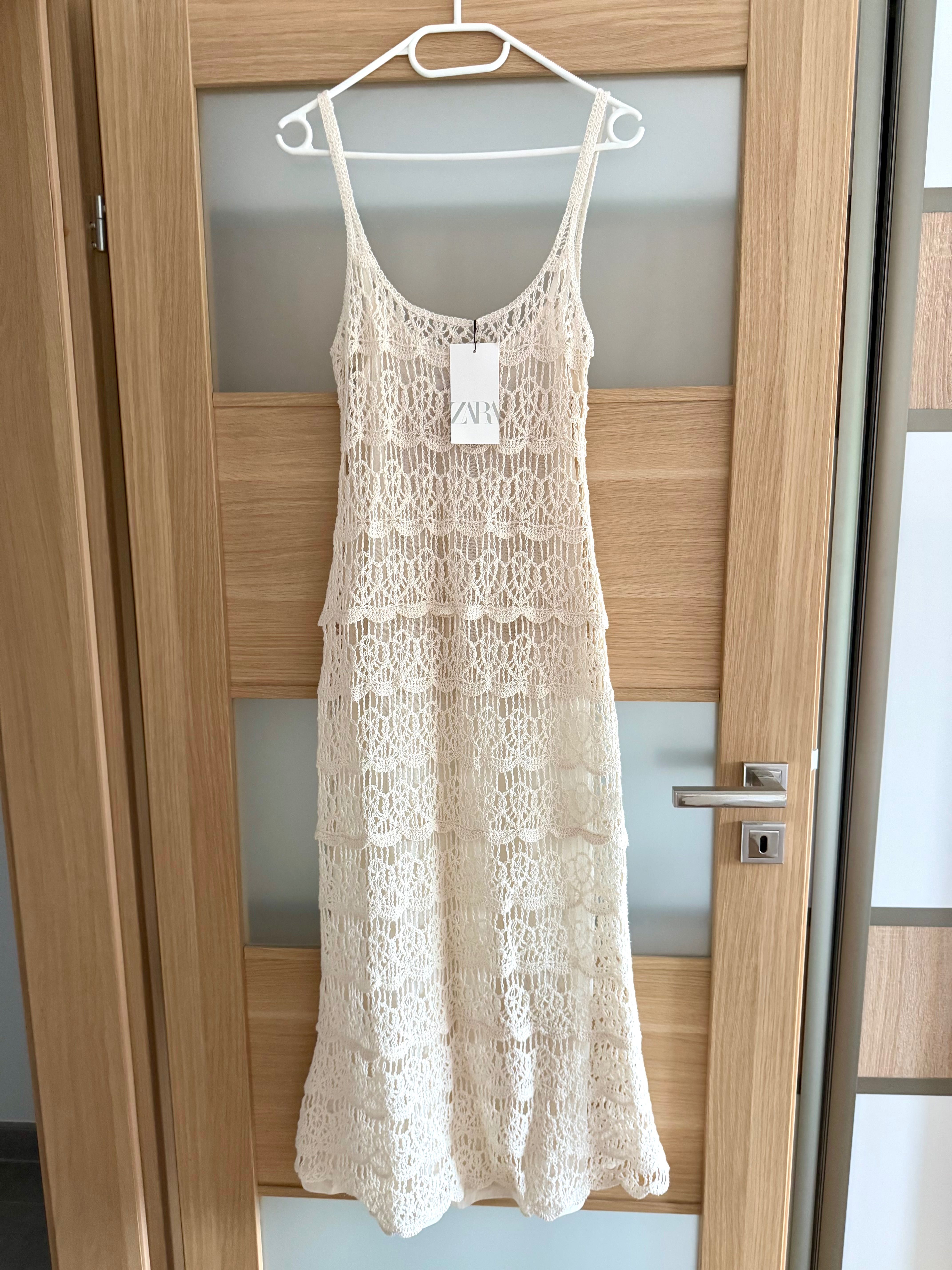 sakura Zara sukienka ażurowa s 36 haft Busko-Zdrój • OLX.pl