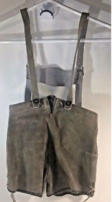 Vintage Alemão calções de crianca em pele