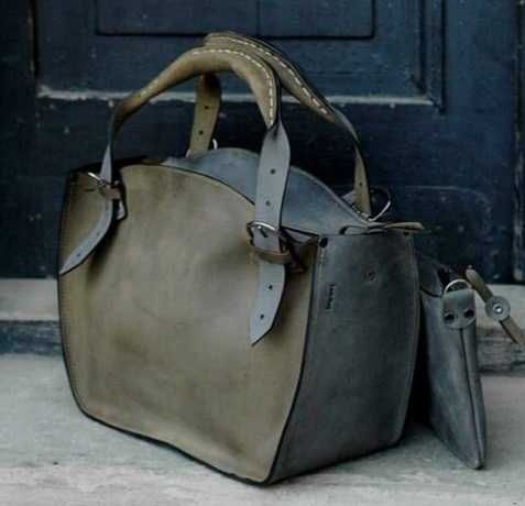 Torebka szara skórzana