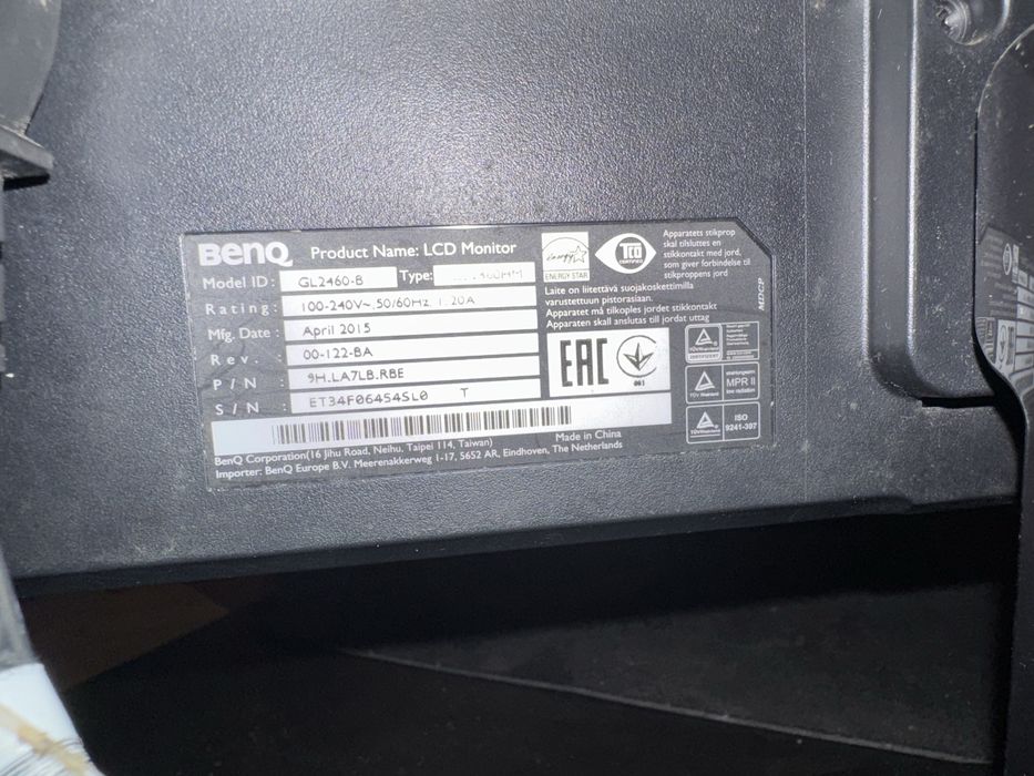 Vendo ou Troco Monitor BenQ GL2460 24” Full HD