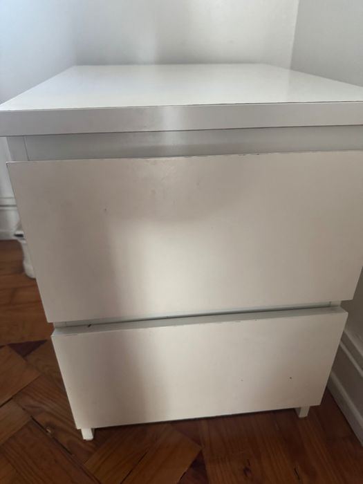 IKEA MALM, mesa de cabeceira com 2 gavetas