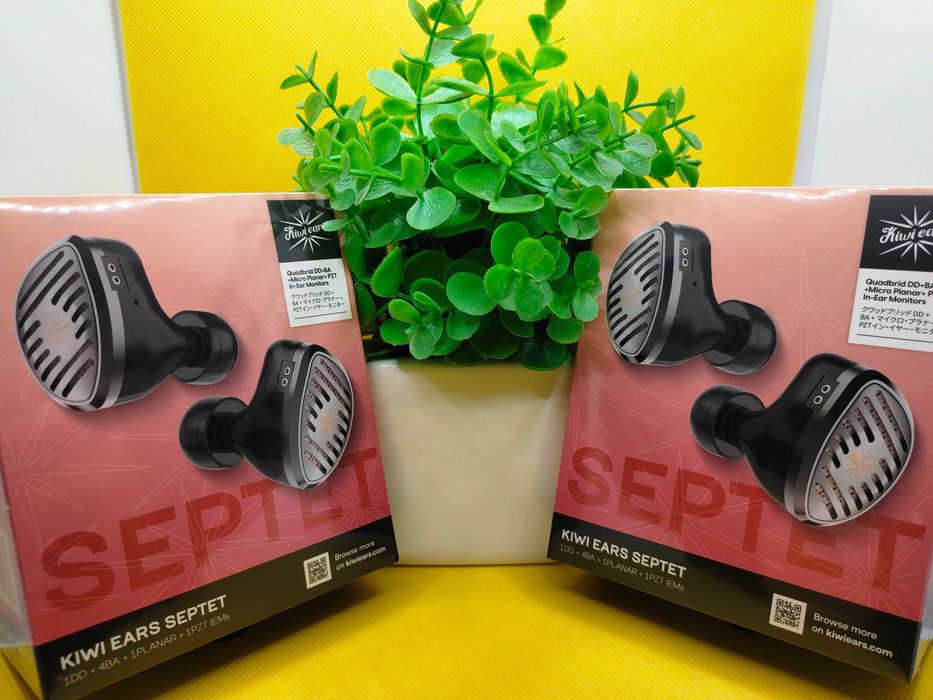 ⇒ Kiwi Ears Septet - гибридные IEM наушники (1DD + 4BA + 1Pla + 1PZT)