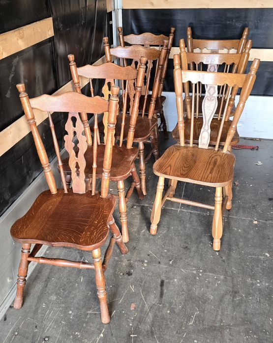 3 szt. Krzesła drewniane stan Dobry