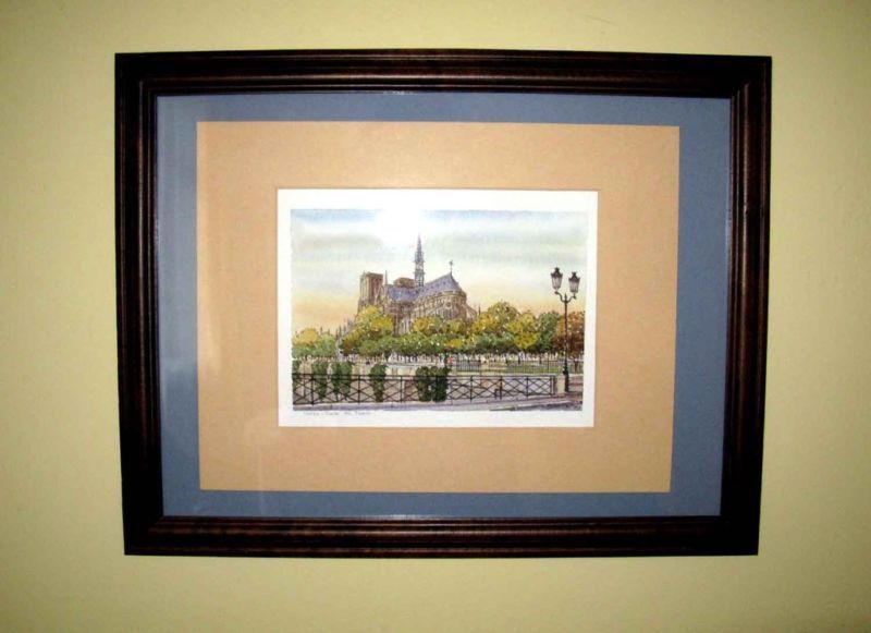 Katedra Notre Dame - akwarelka oryginał