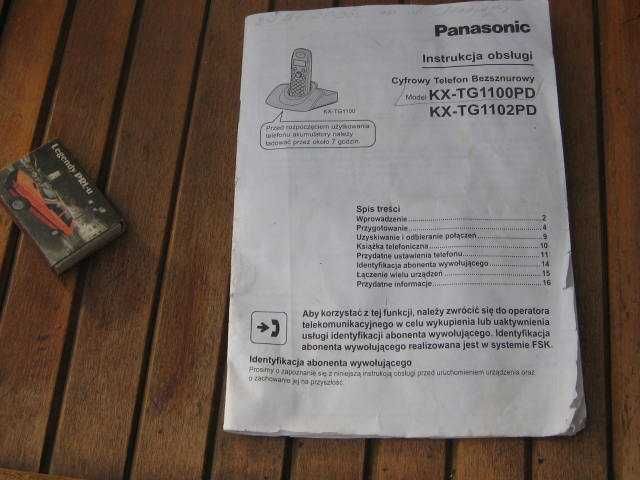 Telefon stacjonarny Panasonic z pisemną instrukcją  obsługi.Starocie.