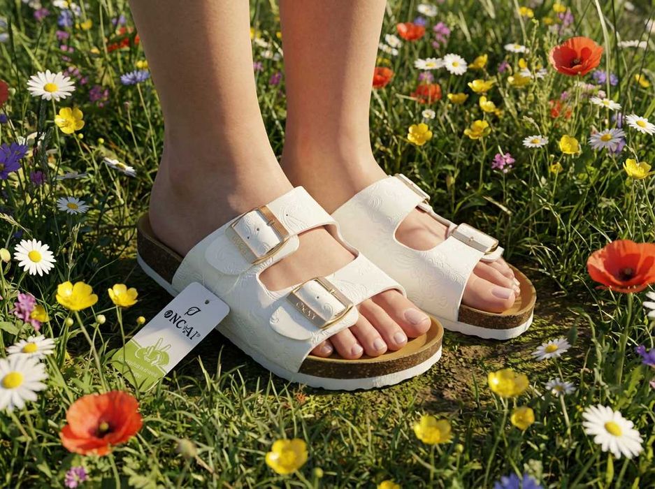 Klapki damskie ONCAI styl Birkenstock białe r. 37 nowe z metką [2434]