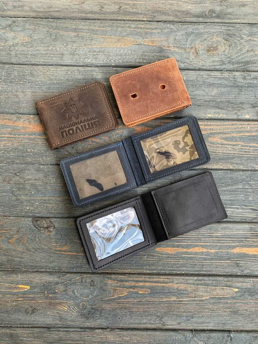 Обкладинка НАЦ ПОЛІЦІЇ, Обложка для Нац полиции Украины, Кожаная