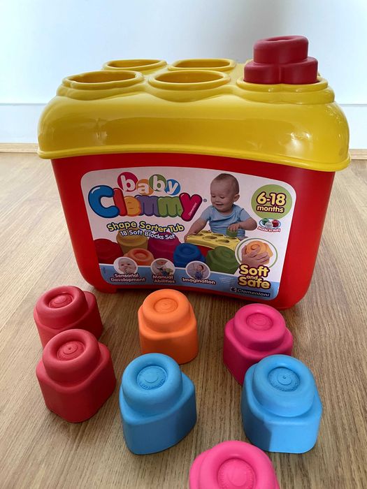 Jogo de Blocos de Encaixe de Borracha (bebés 6-18 meses)