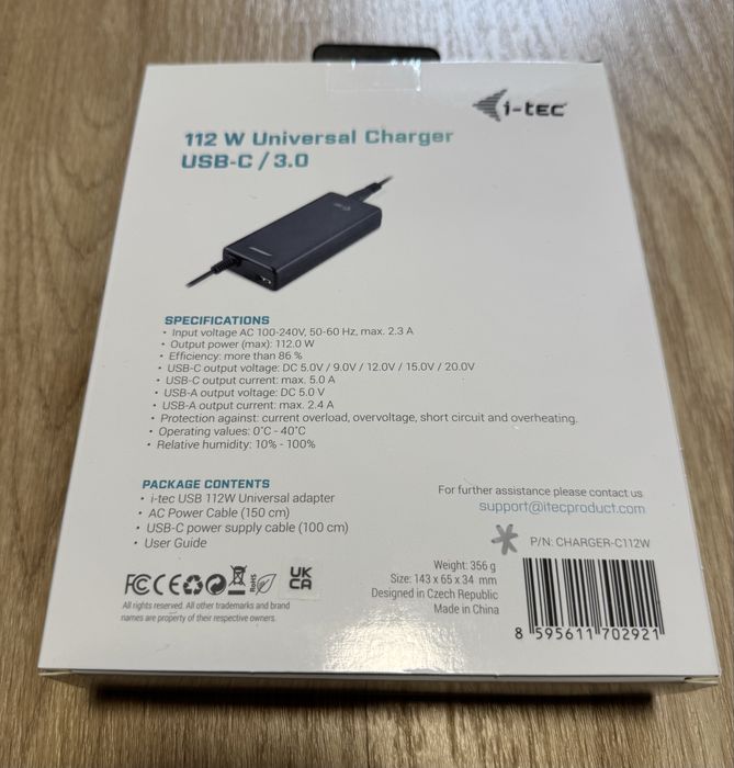 Carregador+i-tec+112W+USB-C+CHARGER-C112W64552851236097121