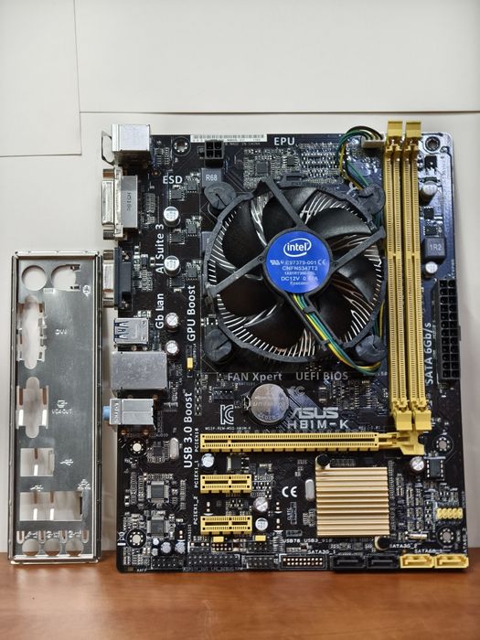 Комплект 1150 Asus H81M-K (плата+проц+кулер)