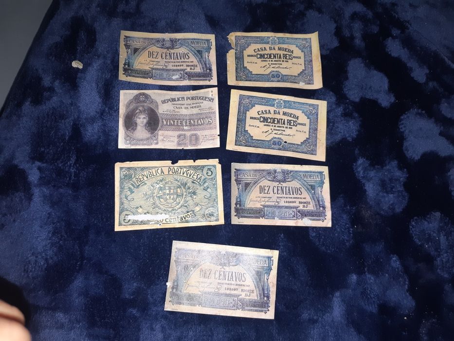 Notas antigas extremamente raras, com o nome SPECIMEN